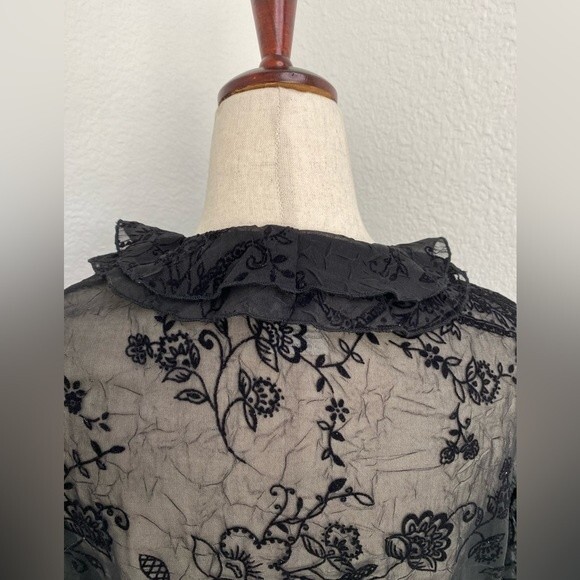 NWT  CDC Slip Dress Matching Lace Velvet Formal Evening Jacket Black SZ 14 - Picture 10 of 15